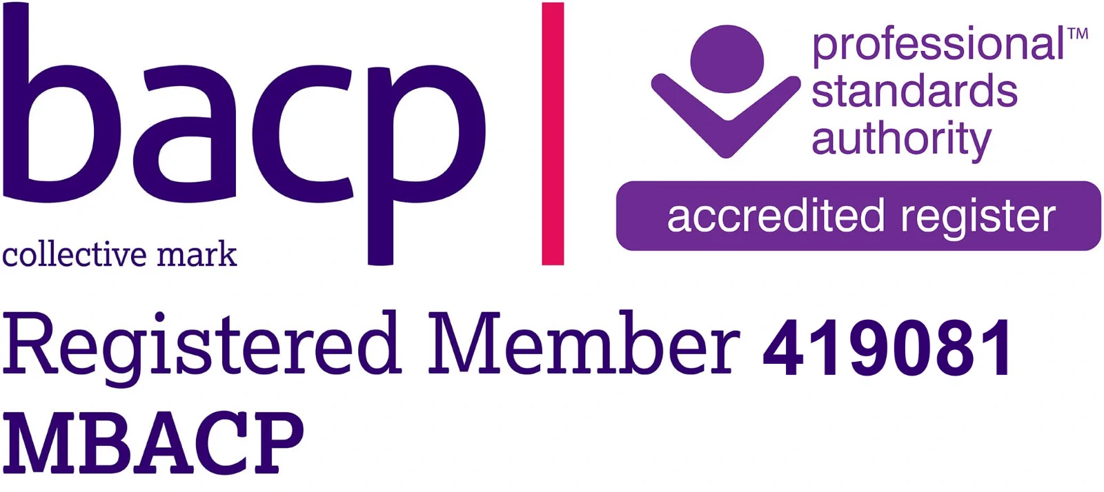 BACP Registered Member 419081 MBACP